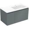 Mexen Orio dulap baie 90 cm cu lavoar Otis dreapta, 1S, 1D, grafit mat/alb mat - 91A13-09047-3-BBFF66-W18P01