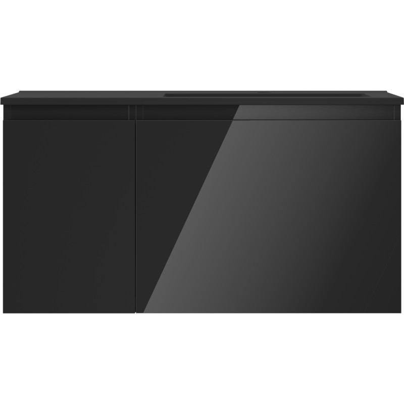 Mexen Orio dulap baie 90 cm cu lavoar Otis dreapta, 1S, 1D, negru lucios/negru mat - 91A13-09047-3-BBFF70-W18P71