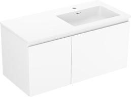 Mexen Orio dulap de baie 100 cm cu lavoar Otis dreapta, 1S, 1D, alb mat - 91A13-10047-3-BBFF01-W18P01