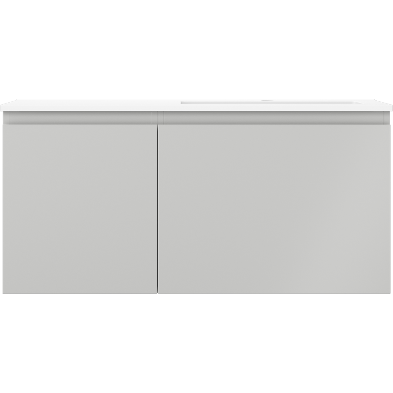 Mexen Orio 100 cm-es fürdőszobaszekrény Otis jobb mosdóval, 1S, 1D, szürke matt/fehér matt - 91A13-10047-3-BBFF62-W18P01