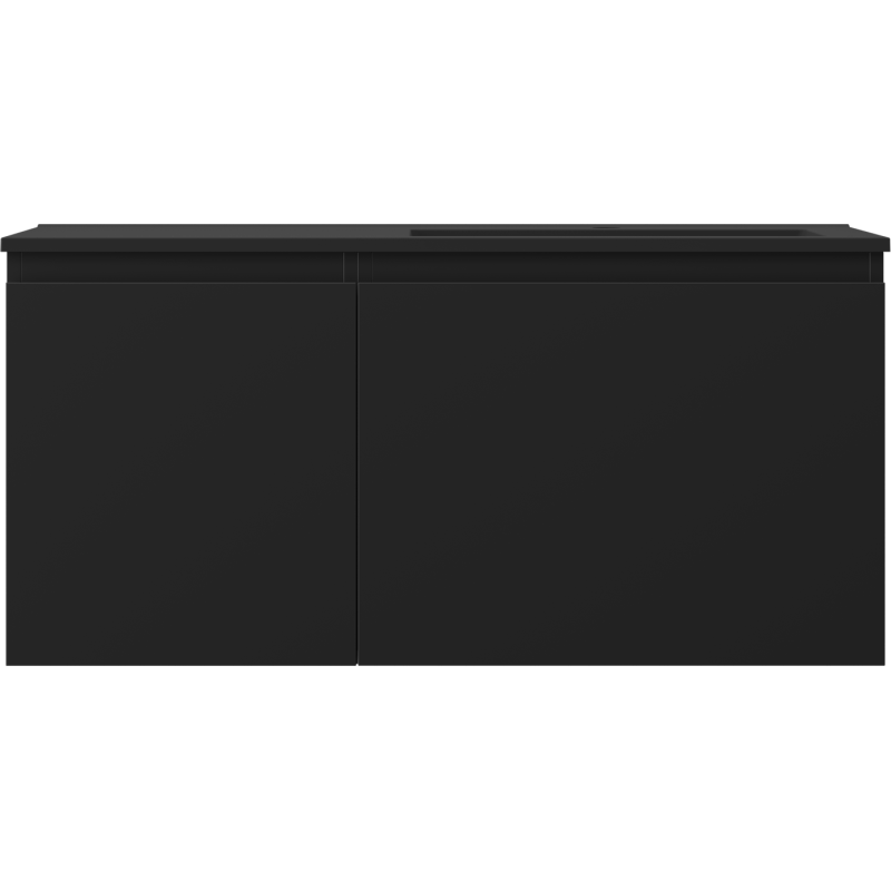Mexen Orio dulap baie 100 cm cu lavoar Otis drept, 1S, 1D, negru mat - 91A13-10047-3-BBFF71-W18P71