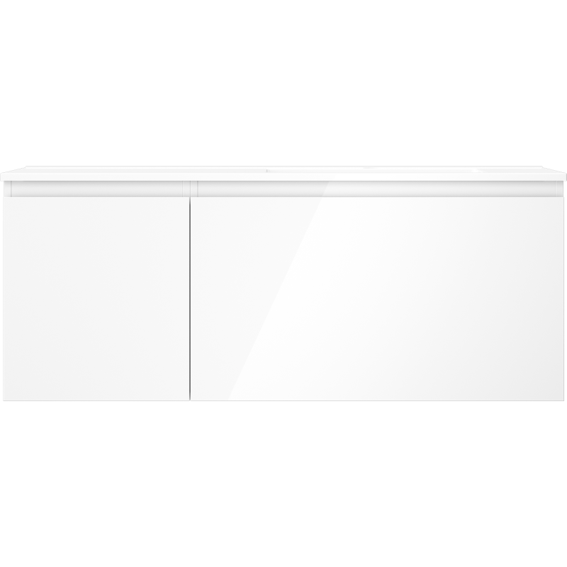 Mexen Orio 120 cm-es fürdőszobaszekrény Otis mosdóval jobbra, 1S, 1D, fehér fényes - 91A13-12047-3-BBFF00-W18P00