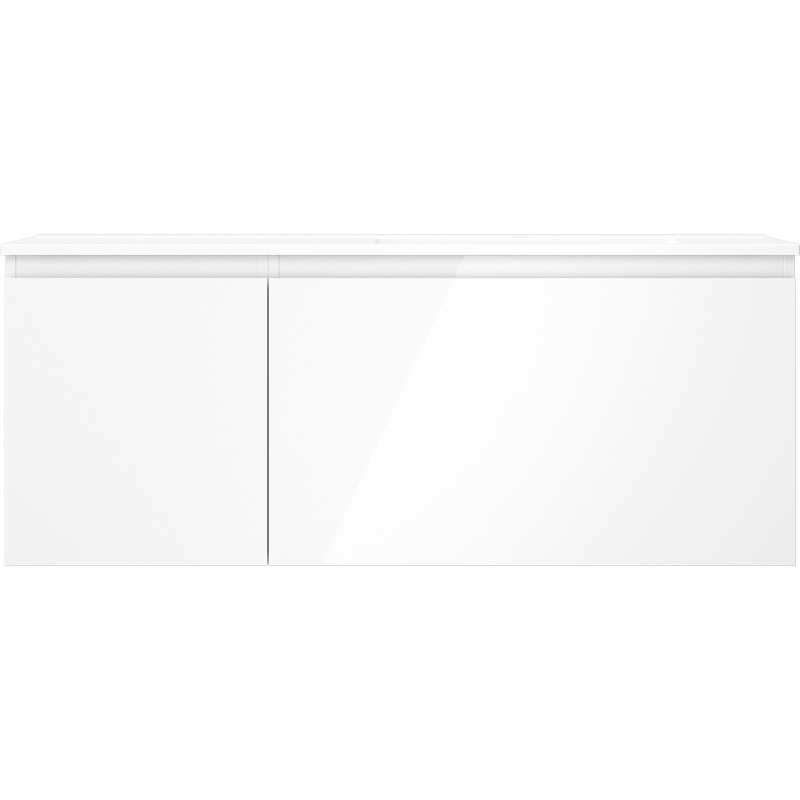 Mexen Orio dulap baie 120 cm cu lavoar Otis pe dreapta, 1S, 1D, alb lucios - 91A13-12047-3-BBFF00-W18P00