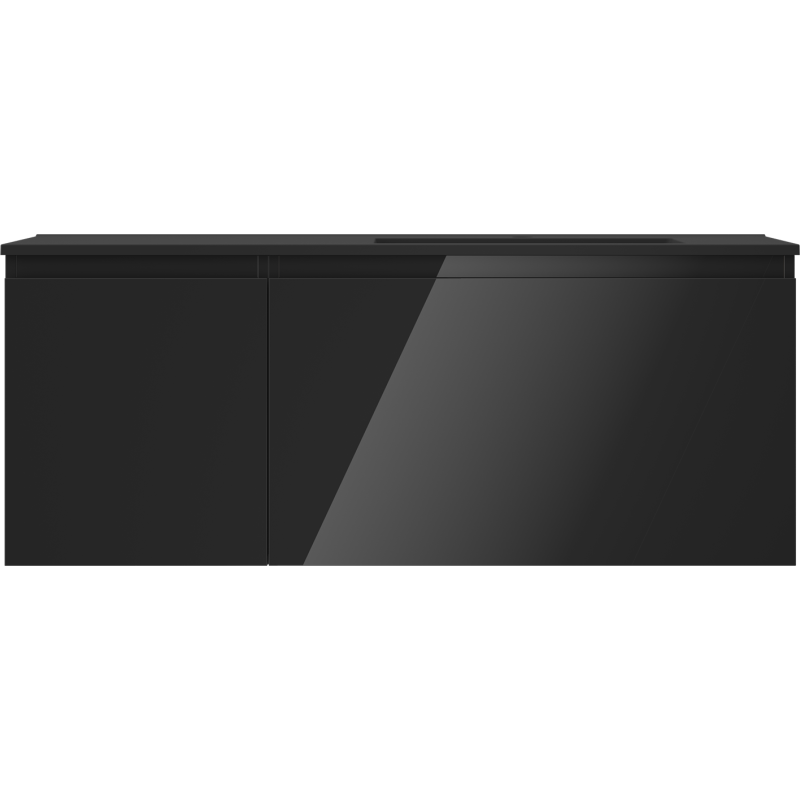 Mexen Orio dulap baie 120 cm cu chiuvetă Otis dreapta, 1S, 1D, negru lucios/negru mat - 91A13-12047-3-BBFF70-W18P71