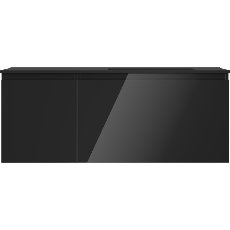Mexen Orio dulap baie 120 cm cu lavoar Otis dreapta, 1S, 1D, negru lucios/negru mat - 91A13-12047-3-BBFF70-W18P71