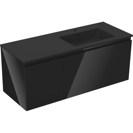 Mexen Orio dulap baie 120 cm cu chiuvetă Otis dreapta, 1S, 1D, negru lucios/negru mat - 91A13-12047-3-BBFF70-W18P71