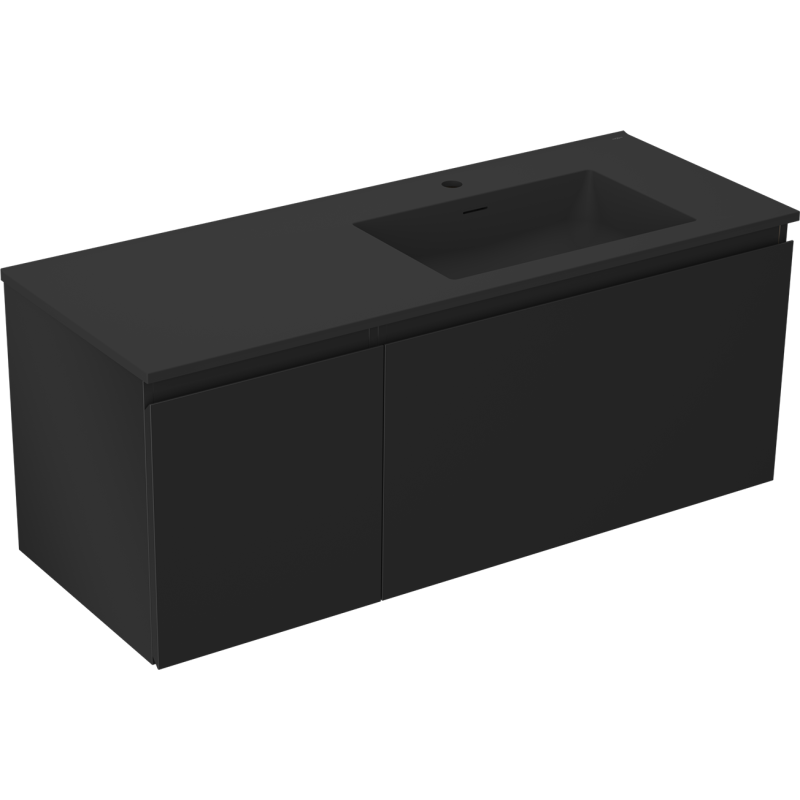 Mexen Orio dulap baie 120 cm cu lavoar Otis dreapta, 1S, 1D, negru mat - 91A13-12047-3-BBFF71-W18P71