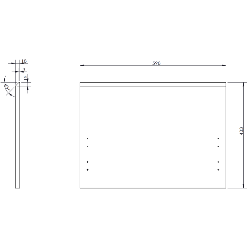 Mexen Rivel fürdőszobaszekrény 100 cm mosdókagylóval Otis bal, 1S, 1D, bordázott, fekete matt - 91A23-10047-3-BBFF71-W18L71