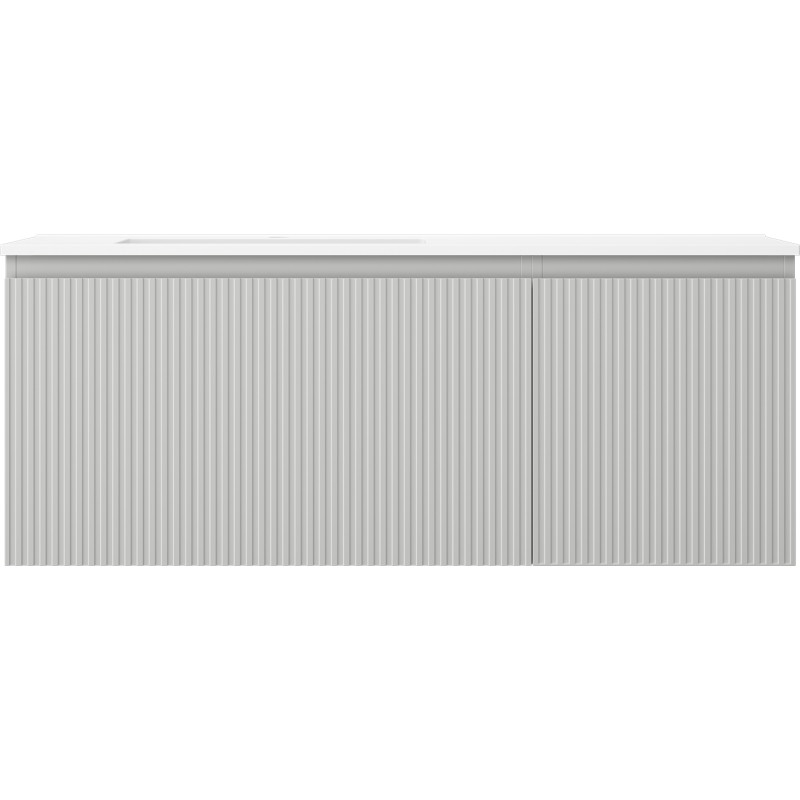 Mexen Rivel dulap baie 120 cm cu lavoar Otis stânga, 1S, 1D, crestat, gri mat/alb mat - 91A23-12047-3-BBFF62-W18L01