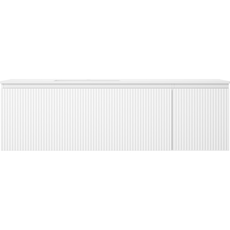 Mexen Rivel dulap baie 160 cm cu lavoar Otis stânga, 1S, 1D, cu caneluri, alb mat - 91A23-16047-3-BBFF01-W18L01