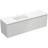 Mexen Rivel dulap baie 160 cm cu lavoar Otis stângă, 1S, 1D, canelat, gri mat/alb mat - 91A23-16047-3-BBFF62-W18L01