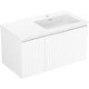 Mexen Rivel dulap baie 90 cm cu lavoar Otis dreapta, 1S, 1D, ribrat, alb mat - 91A23-09047-3-BBFF01-W18P01
