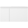 Mexen Rivel dulap baie 90 cm cu lavoar Otis dreapta, 1S, 1D, ribrat, alb mat - 91A23-09047-3-BBFF01-W18P01
