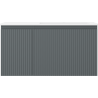 Mexen Rivel dulap baie 90 cm cu lavoar Otis dreapta, 1S, 1D, canelat, grafit mat/alb mat - 91A23-09047-3-BBFF66-W18P01