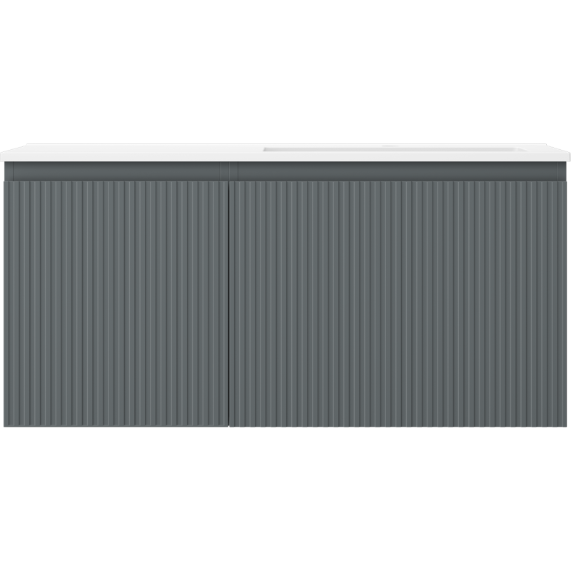 Mexen Rivel dulap de baie 100 cm cu lavoar Otis dreapta, 1S, 1D, canelat, grafit/alb mat - 91A23-10047-3-BBFF66-W18P01