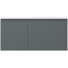 Mexen Rivel dulap de baie 100 cm cu lavoar Otis dreapta, 1S, 1D, riflat, grafit/alb mat - 91A23-10047-3-BBFF66-W18P01