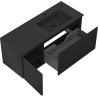Mexen Rivel dulap baie 120 cm cu lavoar Otis dreapta, 1S, 1D, riflat, negru mat - 91A23-12047-3-BBFF71-W18P71