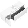 Mexen Rivel dulap baie 160 cm cu lavoar Otis dreapta, 1S, 1D, striat, alb mat - 91A23-16047-3-BBFF01-W18P01