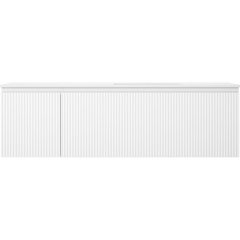 Mexen Rivel dulap baie 160 cm cu lavoar Otis dreapta, 1S, 1D, striat, alb mat - 91A23-16047-3-BBFF01-W18P01