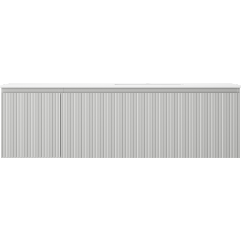 Mexen Rivel dulap baie 160 cm cu lavoar Otis dreapta, 1S, 1D, cu textură, gri mat/alb mat - 91A23-16047-3-BBFF62-W18P01