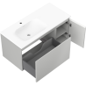 Mexen Orio fürdőszobai szekrény 90 cm-es Vela bal oldali mosdóval, 1S, 1D, szürke matt/fehér matt - 91A13-09047-3-BBFF62-W23L01