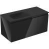 Mexen Orio dulap baie 90 cm cu lavoar Vela stânga, 1S, 1D, negru lucios/negru mat - 91A13-09047-3-BBFF70-W23L71