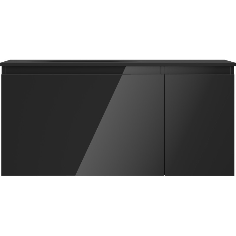 Mexen Orio dulap baie 90 cm cu chiuvetă Vela stângă, 1S, 1D, negru lucios/mat negru - 91A13-09047-3-BBFF70-W23L71