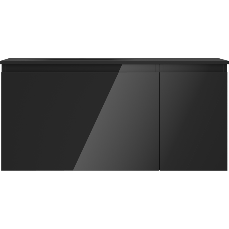 Mexen Orio dulap baie 90 cm cu lavoar Vela stânga, 1S, 1D, negru lucios/negru mat - 91A13-09047-3-BBFF70-W23L71