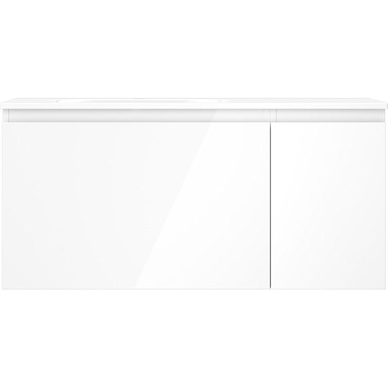 Mexen Orio dulap de baie 100 cm cu chiuvetă Vela stânga, 1S, 1D, alb lucios - 91A13-10047-3-BBFF00-W23L00