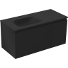 Mexen Orio dulap de baie 100 cm cu lavoar Vela stânga, 1S, 1D, negru mat - 91A13-10047-3-BBFF71-W23L71
