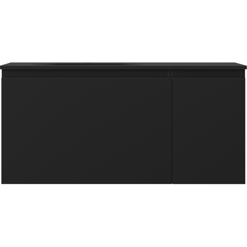 Mexen Orio dulap de baie 100 cm cu lavoar Vela stânga, 1S, 1D, negru mat - 91A13-10047-3-BBFF71-W23L71