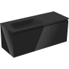 Mexen Orio dulap baie 120 cm cu lavoar Vela stânga, 1S, 1D, negru lucios/negru mat - 91A13-12047-3-BBFF70-W23L71