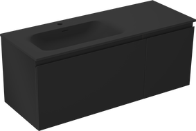 Mexen Orio dulap de baie 120 cm cu lavoar Vela stânga, 1S, 1D, negru mat - 91A13-12047-3-BBFF71-W23L71