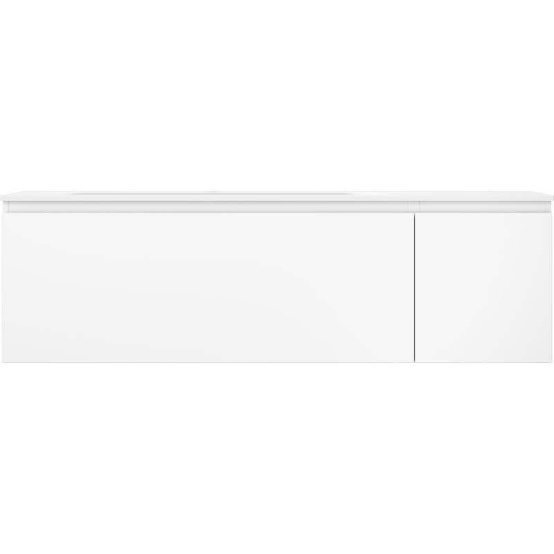 Mexen Orio dulap baie 160 cm cu lavoar Vela stânga, 1S, 1D, alb mat - 91A13-16047-3-BBFF01-W23L01