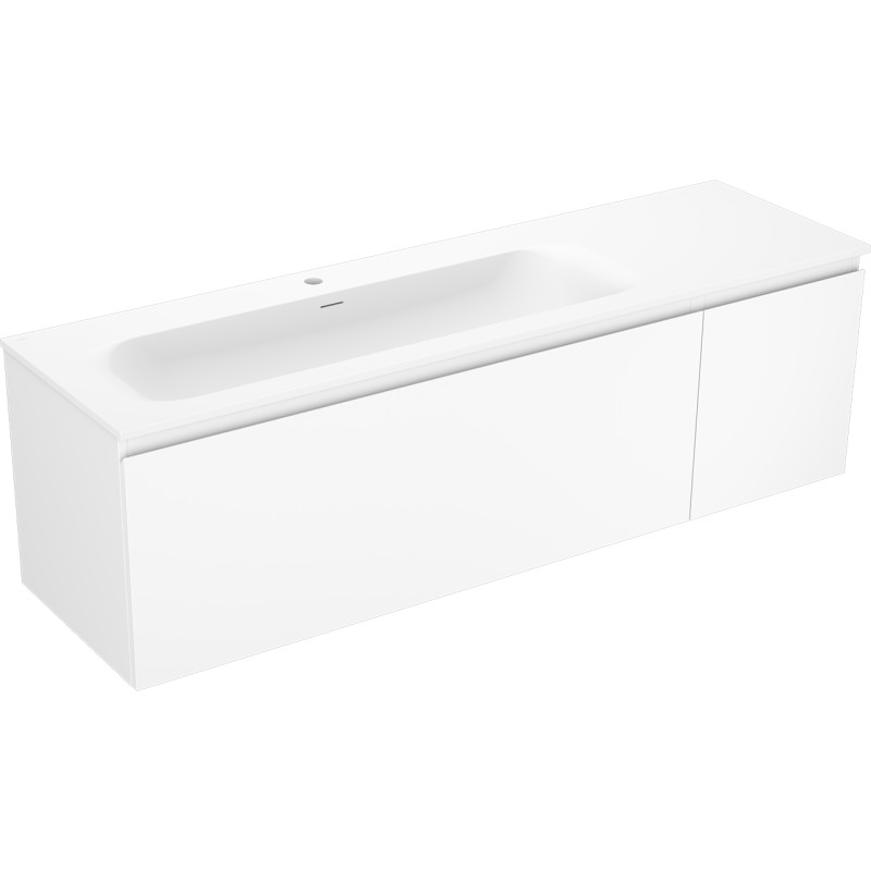 Mexen Orio dulap de baie 160 cm cu chiuvetă Vela stânga, 1S, 1D, alb mat - 91A13-16047-3-BBFF01-W23L01