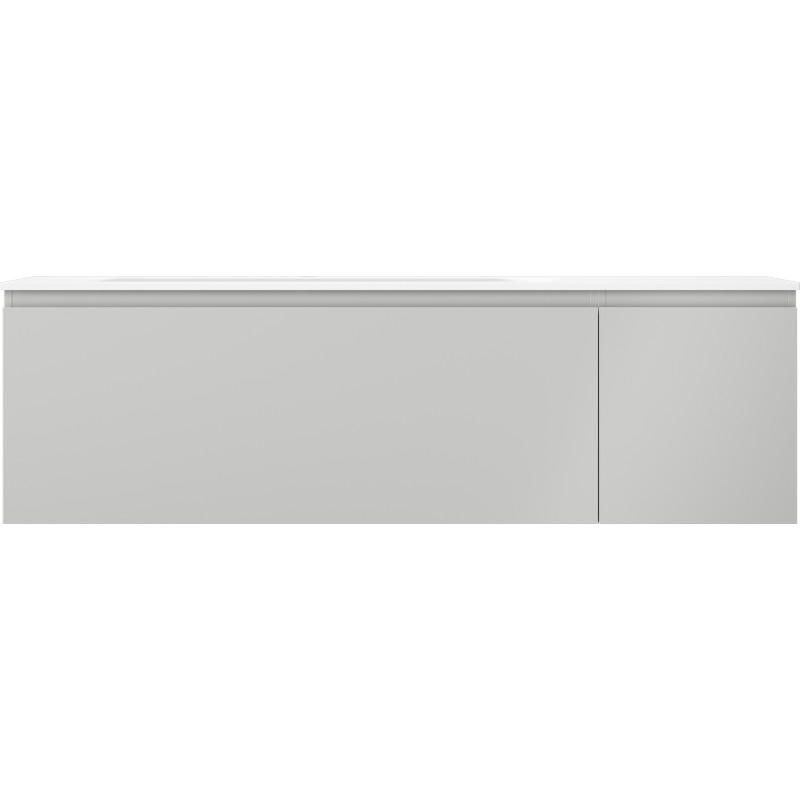 Mexen Orio dulap de baie 160 cm cu chiuvetă Vela stânga, 1S, 1U, gri mat/alb mat - 91A13-16047-3-BBFF62-W23L01