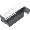 Mexen Orio dulap baie 160 cm cu lavoar Vela stânga, 1S, 1D, grafit mat/alb mat - 91A13-16047-3-BBFF66-W23L01