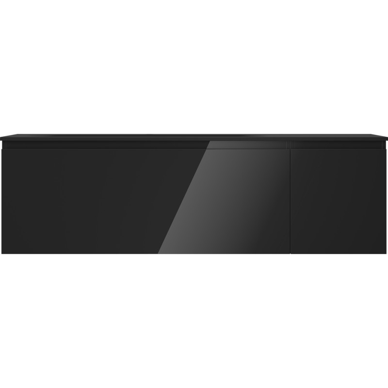 Mexen Orio dulap baie 160 cm cu chiuvetă Vela stânga, 1S, 1D, negru lucios/negru mat - 91A13-16047-3-BBFF70-W23L71