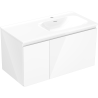 Mexen Orio dulap baie 90 cm cu lavoar Vela dreapta, 1S, 1D, alb lucios - 91A13-09047-3-BBFF00-W23P00