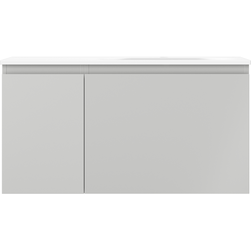 Mexen Orio dulap baie 90 cm cu chiuvetă Vela dreaptă, 1S, 1D, gri mat/alb mat - 91A13-09047-3-BBFF62-W23P01