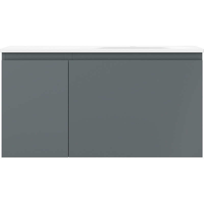 Mexen Orio fürdőszobai szekrény 90 cm mosdóval Vela jobb, 1S, 1D, grafit matt/fehér matt - 91A13-09047-3-BBFF66-W23P01