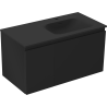 Mexen Orio dulap de baie 90 cm cu lavoar Vela dreapta, 1S, 1D, negru mat - 91A13-09047-3-BBFF71-W23P71
