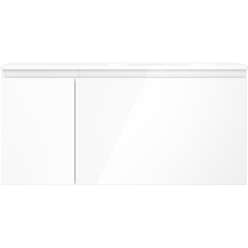 Mexen Orio dulap baie 100 cm cu lavoar Vela dreapta, 1S, 1U, alb lucios - 91A13-10047-3-BBFF00-W23P00