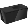 Mexen Orio dulap baie 100 cm cu lavoar Vela dreapta, 1S, 1D, negru lucios/mat negru - 91A13-10047-3-BBFF70-W23P71