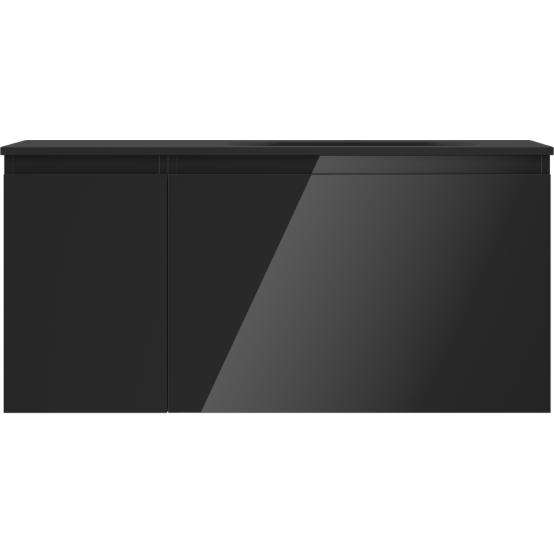 Mexen Orio dulap baie 100 cm cu lavoar Vela dreapta, 1S, 1D, negru lucios/mat negru - 91A13-10047-3-BBFF70-W23P71