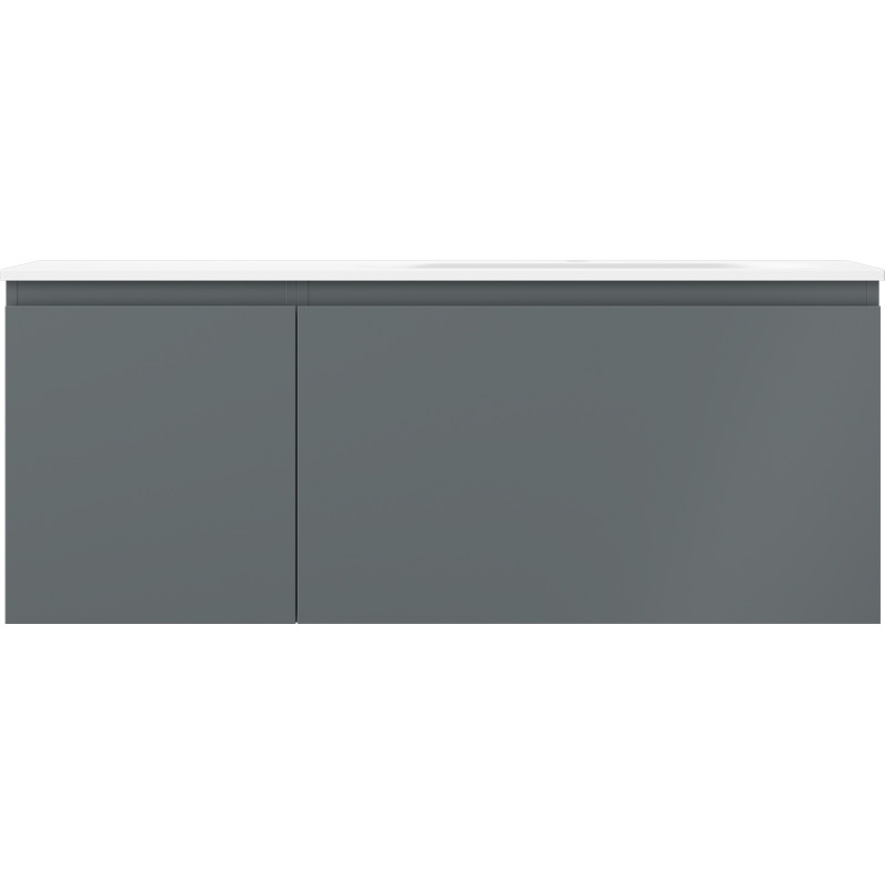 Mexen Orio 120 cm-es fürdőszobaszekrény Vela mosdóval jobbra, 1S, 1D, grafit matt/fehér matt - 91A13-12047-3-BBFF66-W23P01