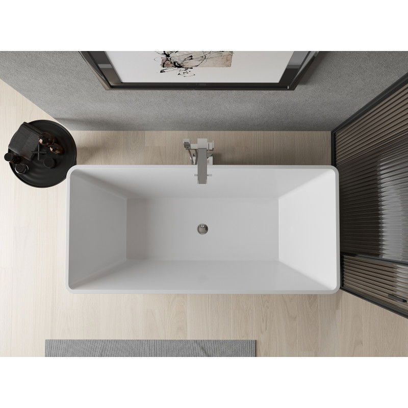 Mexen Malaga cadă de sine stătătoare 170 x 80 cm, albă - 51421708000