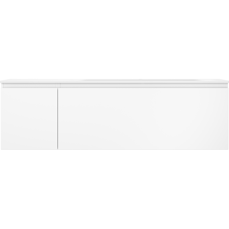 Mexen Orio 160 cm-es fürdőszobai szekrény Vela jobb oldali mosdóval, 1S, 1D, fehér matt - 91A13-16047-3-BBFF01-W23P01