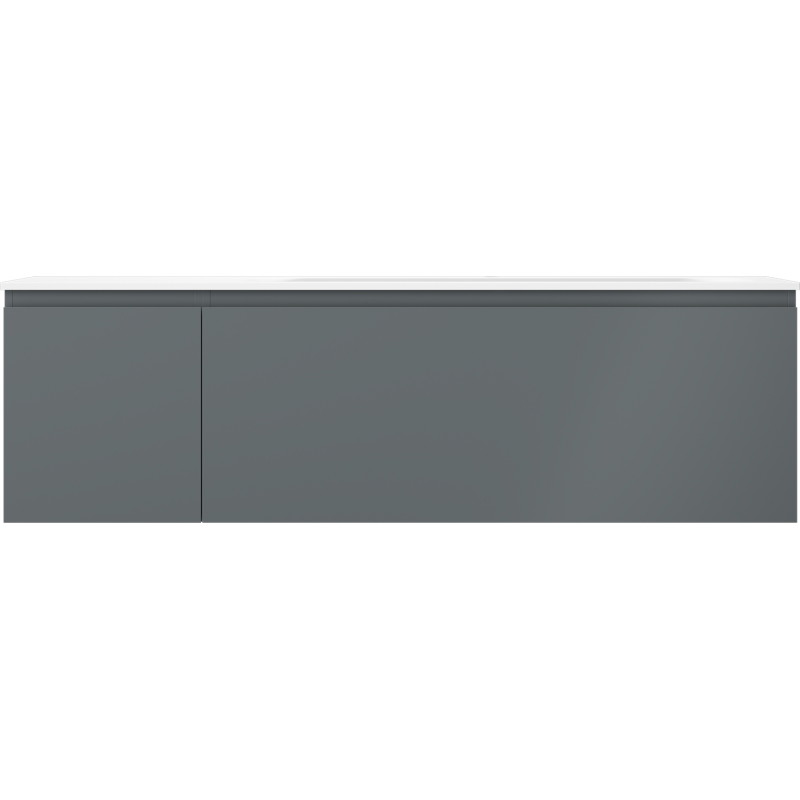 Mexen Orio dulap baie 160 cm cu chiuvetă Vela dreaptă, 1S, 1D, grafit mat/alb mat - 91A13-16047-3-BBFF66-W23P01