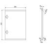 Mexen Rivel fürdőszobai szekrény 100 cm-es Vela mosdóval bal oldali, 1S, 1D, redőzött, matt fehér - 91A23-10047-3-BBFF01-W23L01